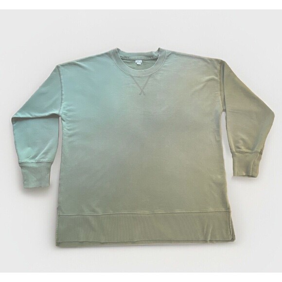 Women’s Soft Green Pullover Sweatshirt with Crewneck, Size: M - Picture 2 of 11